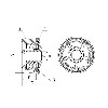  60x1.5 - M15 Metal Bearing Roller Head - Conveyor part - M15