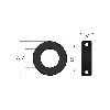  Female Fixing Clamp (Round) - Conveyor part Ø40