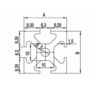 25 x 25 ELOKSALLI SİGMA ALÜMİNYUM PROFİL AĞIR SERİ