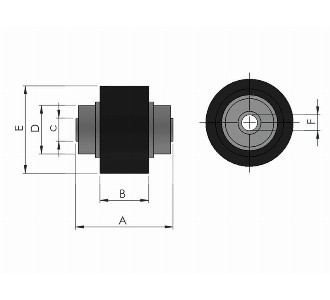 250 Rail Roller - Conveyor part