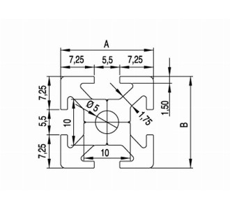 30 x 30 ELOKSALLI SİGMA ALÜMİNYUM PROFİL