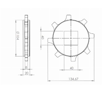 380 SPİRAL DÖNÜŞLÜ  50.8mm BANT DİŞLİSİ