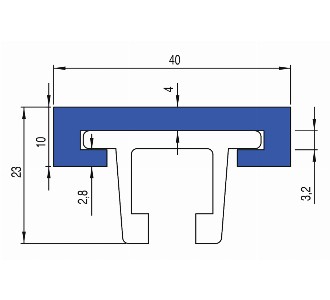 40 mm PVC PROFİL + ALÜMİNYUM