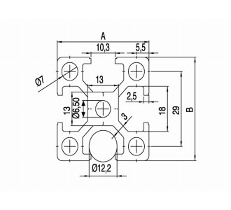 40X40 ELOKSALLI SİGMA ALÜMİNYUM PROFİL EKONOMİK SERİ 2