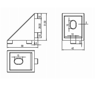 PLASTİK KÖŞE BAĞLANTI (45X45 )