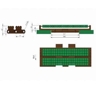 821 BPM BONCUK MAKARALI DÜZGÜN DOĞRUSAL BANTLAR