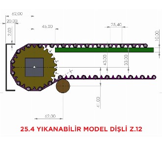 921-25,4 KÜÇÜK SÜZGEÇLİ KOLAY TEMİZLENEBİLİR HASIR BANT