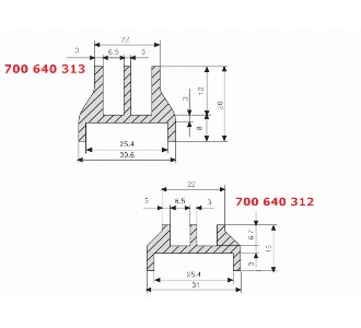  Opening Frame Profile - Conveyor part 30,6x22x 20mm