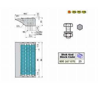 3 Sıralı Aktarma Tavası 800 167 070