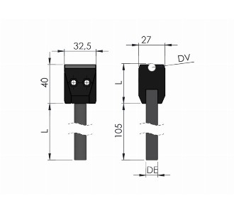 Narrow Back Vise Single Rod Spindle - Conveyor part Ø 12