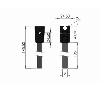  Narrow Single Vise (Spindle) - Conveyor part Ø 12