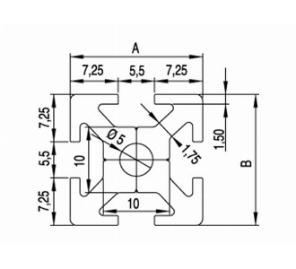 20 x 20 ELOKSALLI SİGMA ALÜMİNYUM PROFİL EKONOMİK SERİ