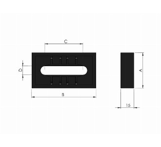  Console Base - Conveyor part 50x102x76mm