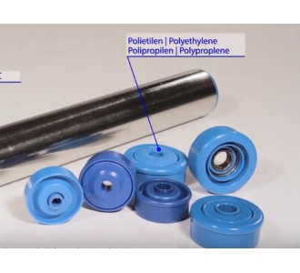  60x1.5 - M15 Metal Bearing Roller Head - Conveyor part - M15