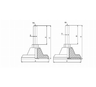  Zinc Coated - Heavy Type Fixed wedge - Conveyor part M24X310X120 BASE