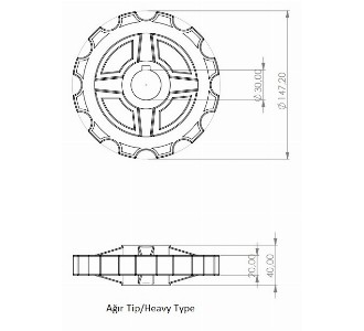 MODEL: 383-385 HAFİF-AĞIR TİP TEK PARÇA TAHRİK- AVARA DİŞLİSİ