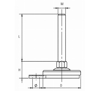  Model 620 - 625 - Conveyor part M20X100X80 BASE